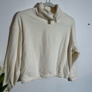 NWT Madewell Corduroy cropped mockneck sweater